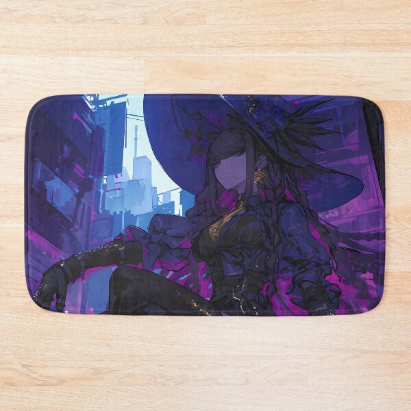 Item preview, Kyoko Kirigiri Purple Neon Danganronpa Anime Girl Dark Elegant City designed and sold by HumbertoValveno.