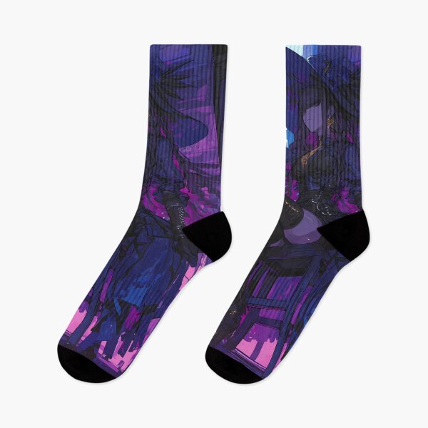 Item preview, Kyoko Kirigiri Purple Neon Danganronpa Anime Girl Dark Elegant City designed and sold by HumbertoValveno.