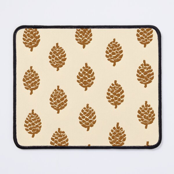 Item preview, Brown Pine Cones on Cream Christmas Background designed and sold by SassyArtistry.