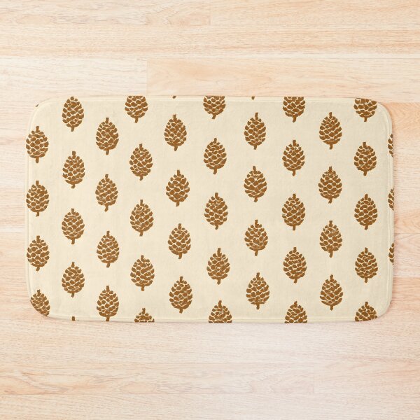 Item preview, Brown Pine Cones on Cream Christmas Background designed and sold by SassyArtistry.