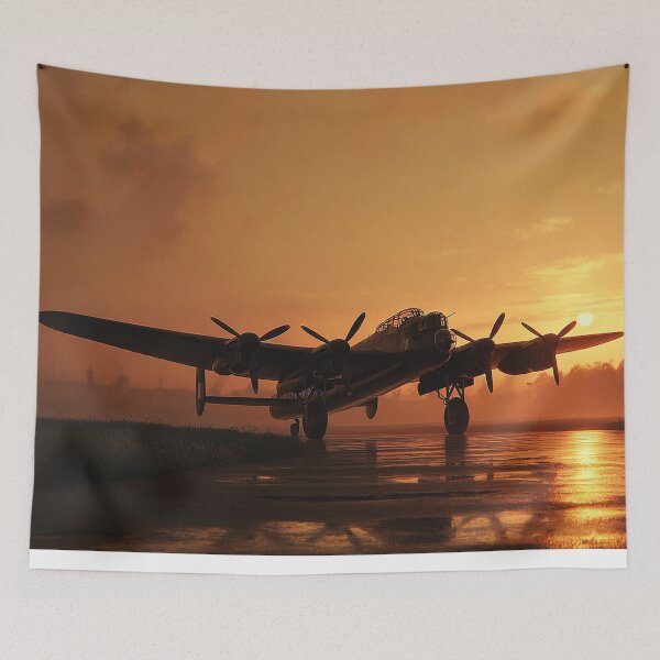 Item preview, WW2 Bomber Base In Quiet Dawn with Golden Light designed and sold by Skyframe Aviation.