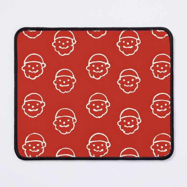 Item preview, White Santa Faces on Red Christmas Background designed and sold by SassyArtistry.