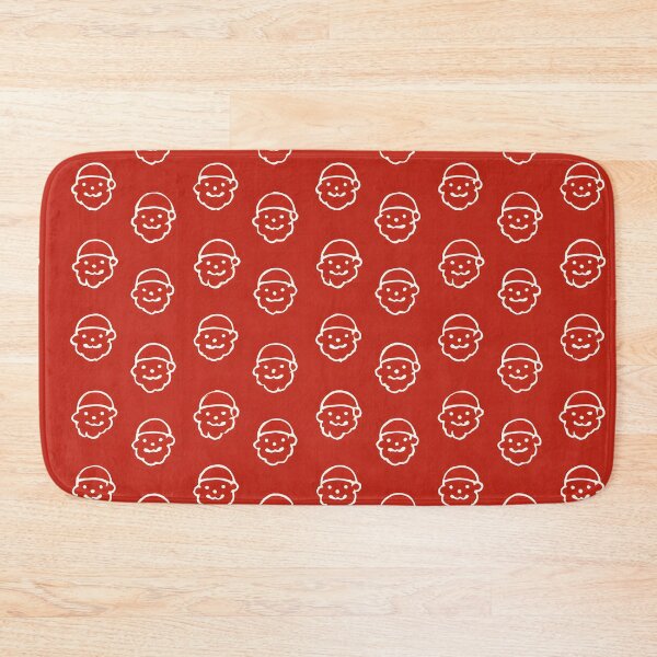 Item preview, White Santa Faces on Red Christmas Background designed and sold by SassyArtistry.