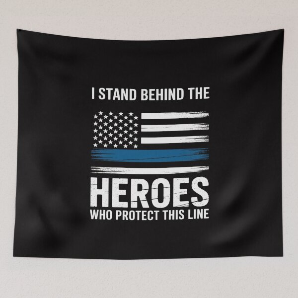 Item preview, Thin Blue Line American Flag Police Support Blu Lives Matter designed and sold by MuteElevent.