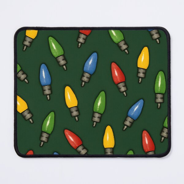 Item preview, Colorful Christmas Lights on Green Background designed and sold by SassyArtistry.