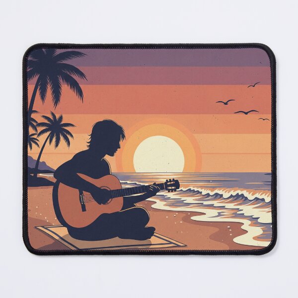 Item preview, Guitarist on the beach designed and sold by LP-ART by Lutz Peter.