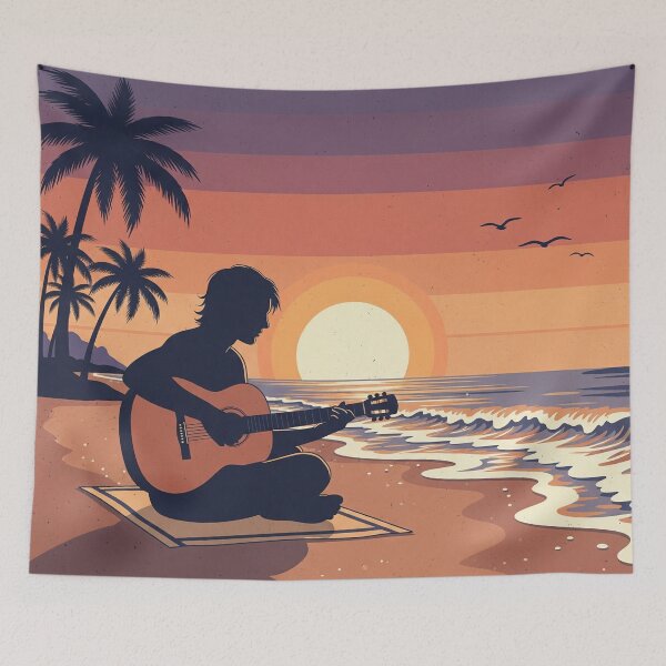 Item preview, Guitarist on the beach designed and sold by LP-ART by Lutz Peter.