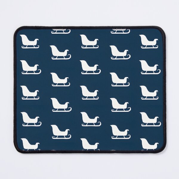 Item preview, White Christmas Sleighs on Navy Background designed and sold by SassyArtistry.