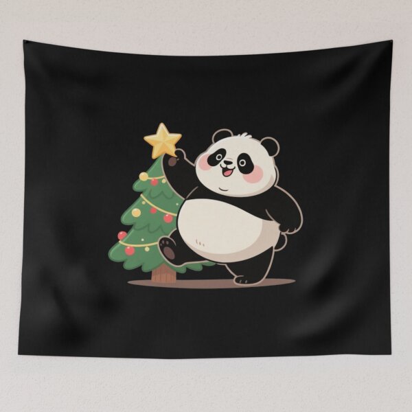 Item preview, Panda Decorating the Tree designed and sold by Aetheriswork.