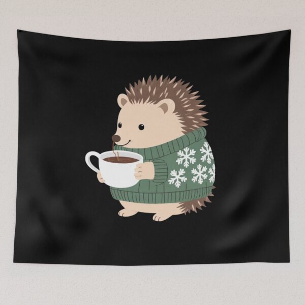 Item preview, Hedgehog in a Holiday Sweater designed and sold by Aetheriswork.