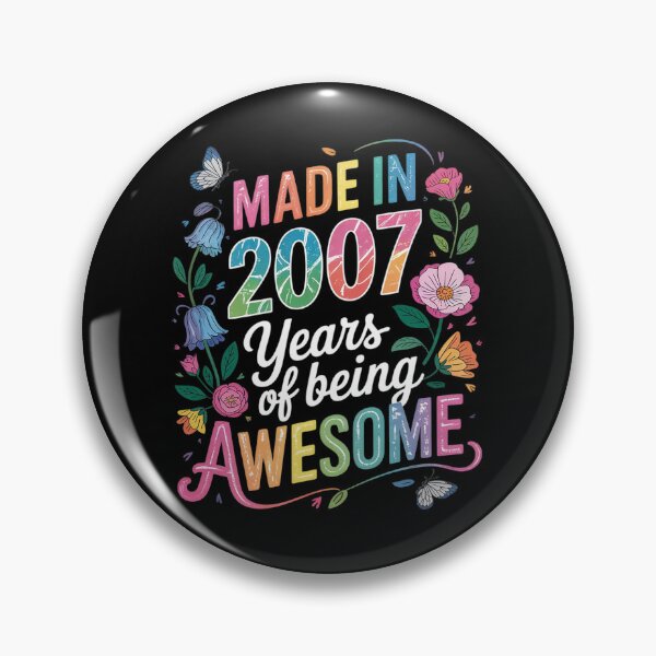 Item preview, 18 Years Old Made In 2007 Floral 18th Birthday Girls  designed and sold by RsFilsingerArt.