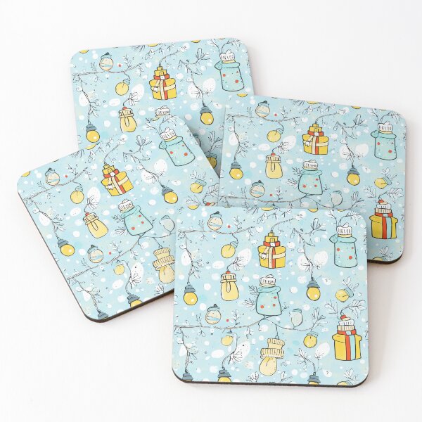 Item preview, Blue Christmas Gifts and Winter Decorations on Light Blue designed and sold by SassyArtistry.