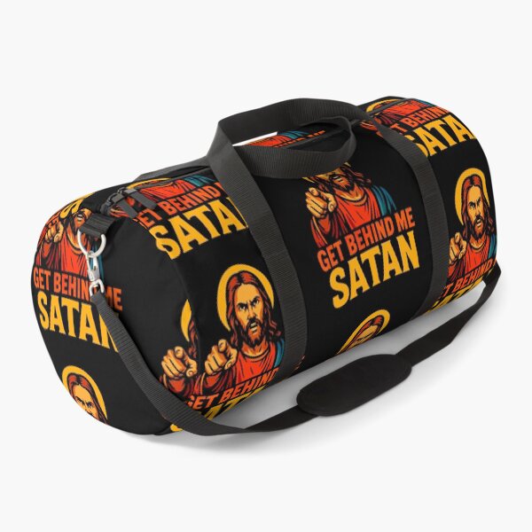 Item preview, Get Behind Me Satan meme Jesus Christ Bible Quote designed and sold by plushism.