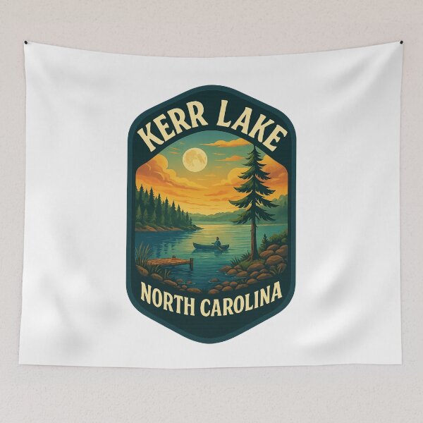 Item preview, Kerr Lake Moonlit Canoe in the North Carolina Piedmont designed and sold by Aryabek.