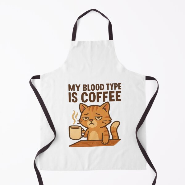 Item preview, Coffee Cat Meme – My Blood Type Is Coffee designed and sold by kimkosovo.