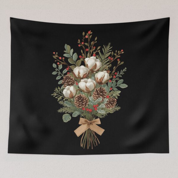 Item preview, Farmhouse Winter Cotton Bouquet designed and sold by ChicTrendz.