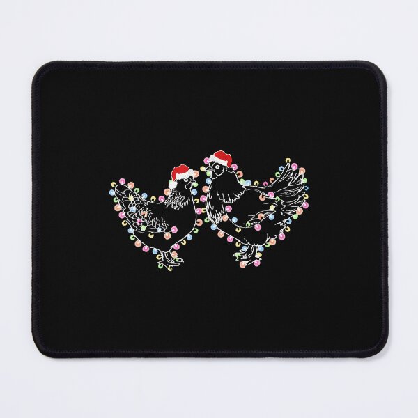 Item preview, Merry Chickmas Chicken Christmas Ornament Lights Santa Hat designed and sold by EarlineRenee.