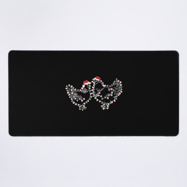 Item preview, Merry Chickmas Chicken Christmas Ornament Lights Santa Hat designed and sold by EarlineRenee.
