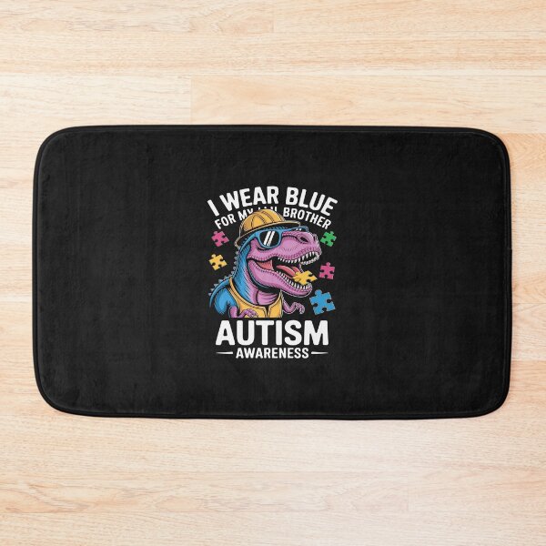 Item preview, I Wear Blue For My Lil Brother Autism Awareness Dinosaur designed and sold by GaryPacheco6.