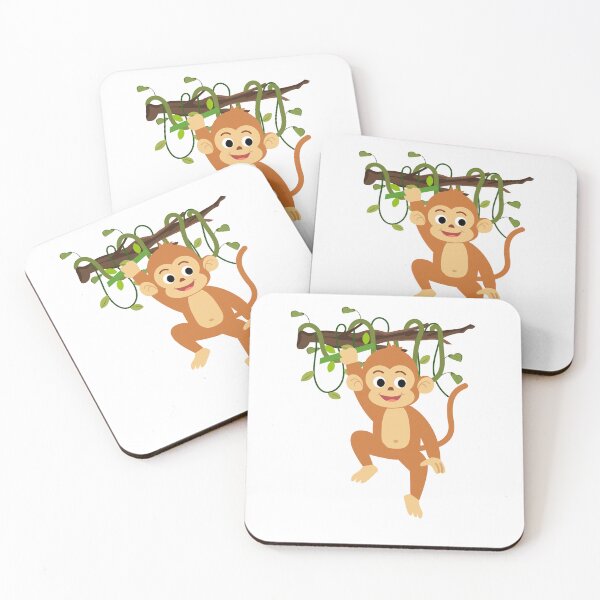 Item preview, Cute Monkey Swinging on a Branch designed and sold by TracedBySun.