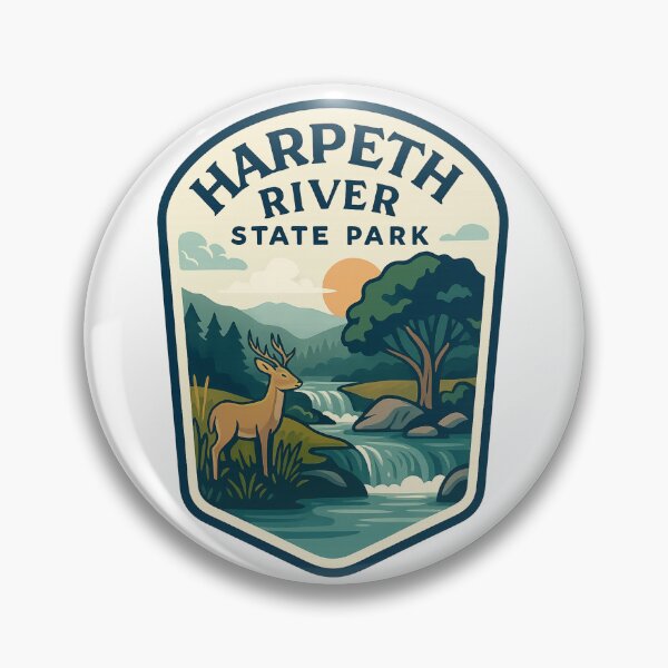 Item preview, Harpeth River Overlook with Deer and Tennessee Hills designed and sold by Aryabek.