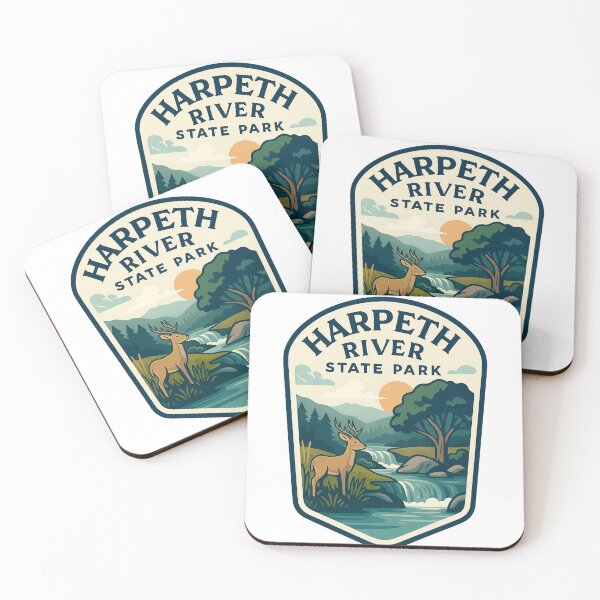 Item preview, Harpeth River Overlook with Deer and Tennessee Hills designed and sold by Aryabek.