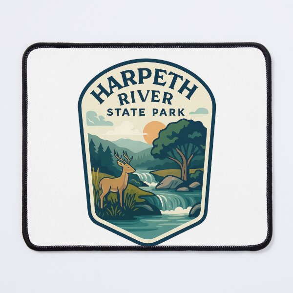 Item preview, Harpeth River Overlook with Deer and Tennessee Hills designed and sold by Aryabek.