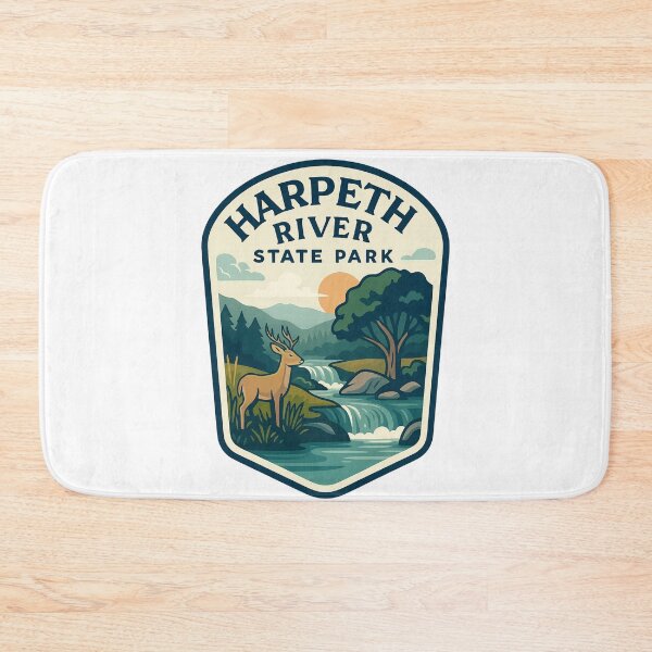 Item preview, Harpeth River Overlook with Deer and Tennessee Hills designed and sold by Aryabek.