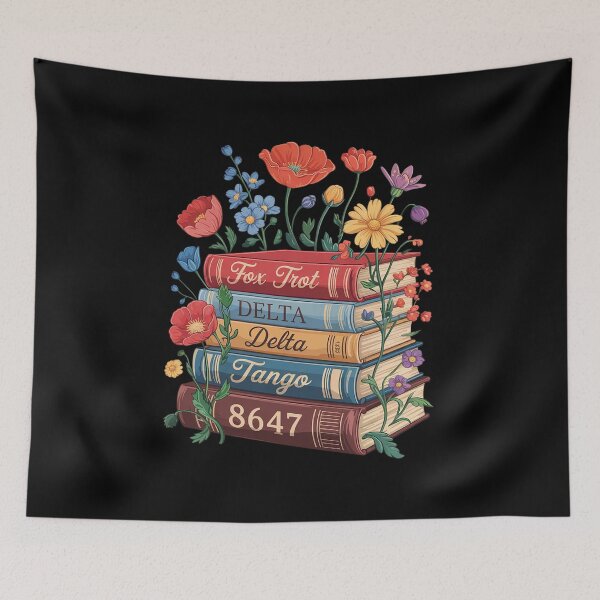Item preview, 8647 Foxtrots Deltas Tangos Book Flower  designed and sold by RsFilsingerArt.