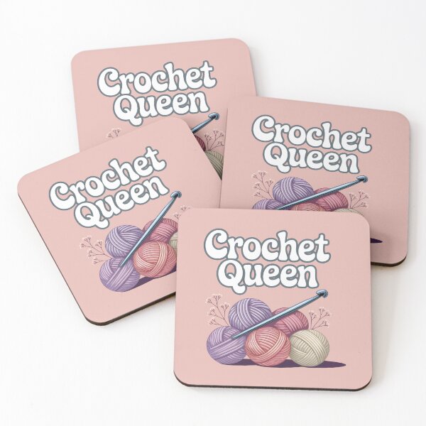 Item preview, Crochet Queen Pastel Yarn Hook Floral Craft Design designed and sold by SplashTastic.