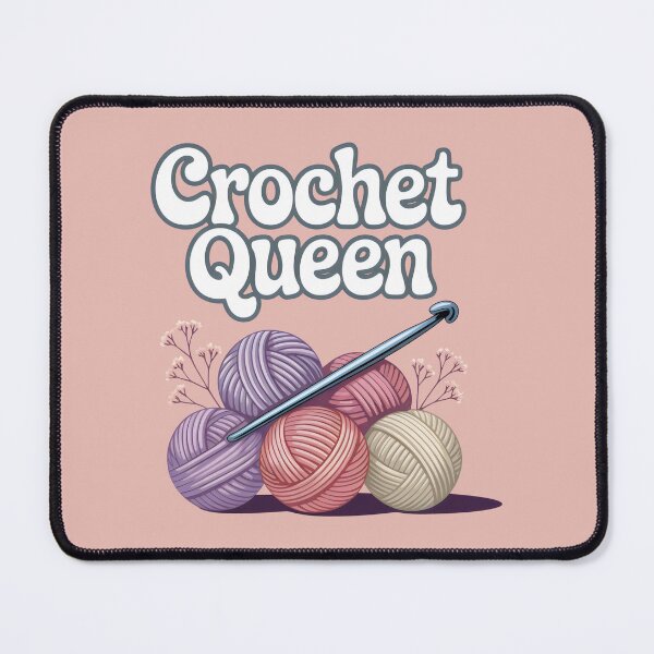 Item preview, Crochet Queen Pastel Yarn Hook Floral Craft Design designed and sold by SplashTastic.