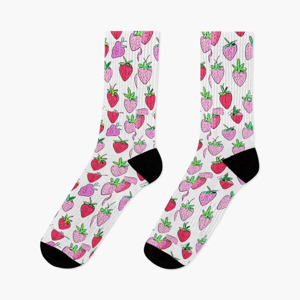 Item preview, White Background Seamless Strawberries Pattern Repeat Summer Fruit Illustration designed and sold by SassyArtistry.