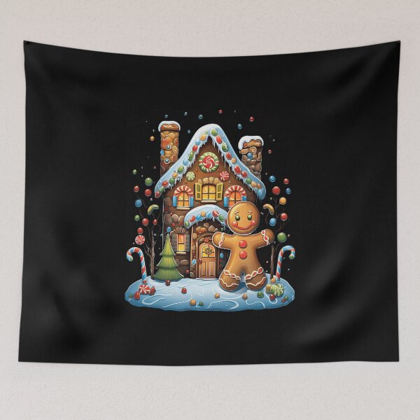 Item preview, Christmas Gingerbread House Candy Cane X-Mas 	s Party designed and sold by KellyJudith.