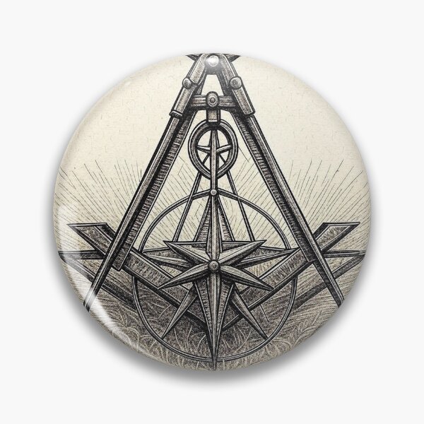 Item preview, Radiant Compass & Star – Antique Engraving designed and sold by levpint.