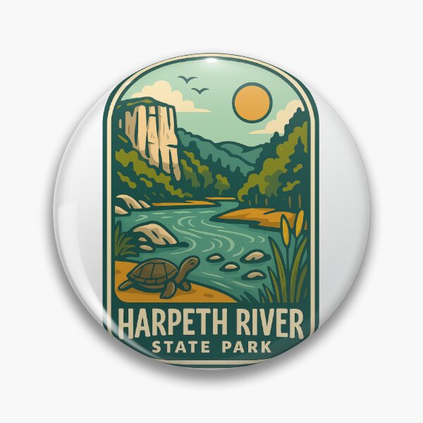 Item preview, Harpeth River State Park – Tennessee River Wildlife Scene designed and sold by Aryabek.