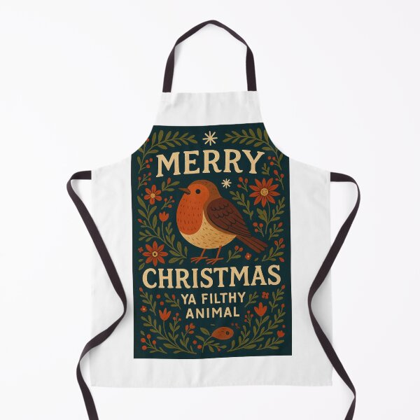 Item preview, Christmas Robin with Festive Florals and Holiday Message designed and sold by Aryabek.