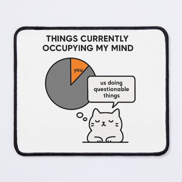 Item preview, Cat Mind Pie Chart – Funny Questionable Thoughts designed and sold by the-dovlat.