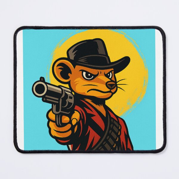 Item preview, Ratón vaquero pistolero – Forajido de dibujos animados atrevido designed and sold by the-dovlat.