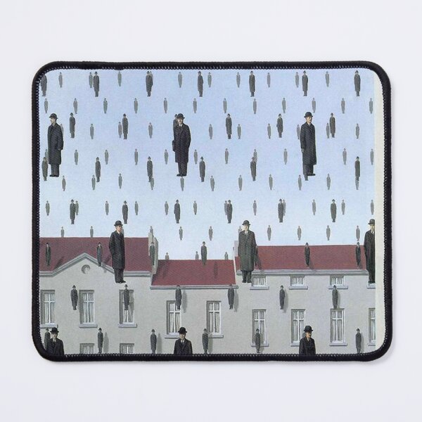 Item preview, Golconda (1953) – René Magritte | Surreal Floating Men Masterpiece designed and sold by Art Outlaws.