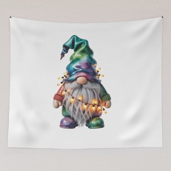 Item preview, Christmas Gnome T-Shirt  Festive Galaxy Hat & Lights Design for Holiday Cheer designed and sold by ZyxDes.