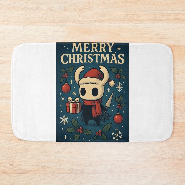 Item preview, Hollow Knight Christmas Scene – The Knight with Gift and Nail designed and sold by Aryabek.