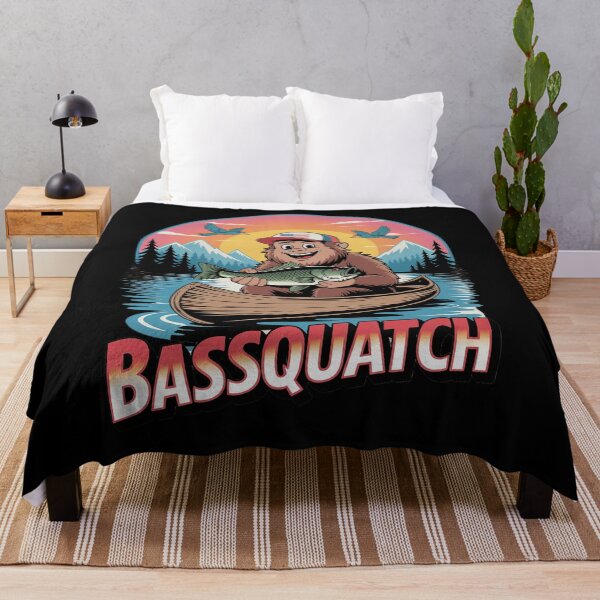 Item preview, Bassquatch Sasquatch Mens Bass Fishing 80's Bigfoot designed and sold by KonstanKoraner.
