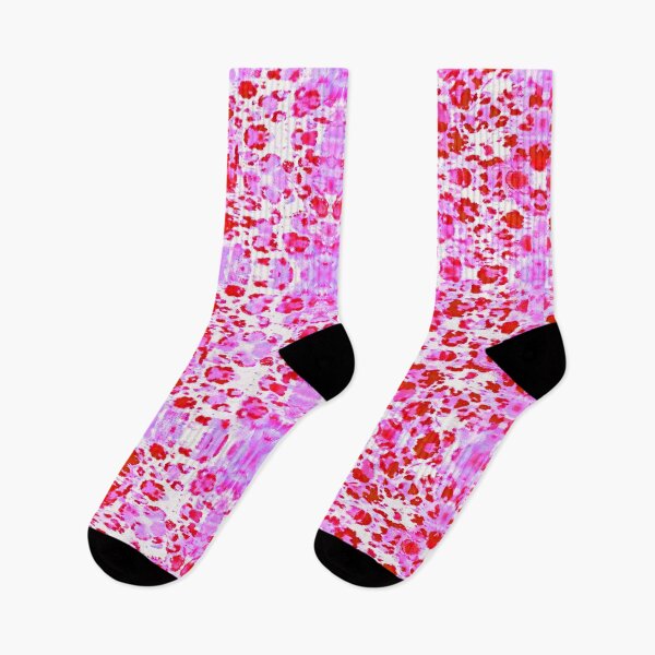 Item preview, Bright Pink and Red Leopard Pattern on White Background designed and sold by SassyArtistry.