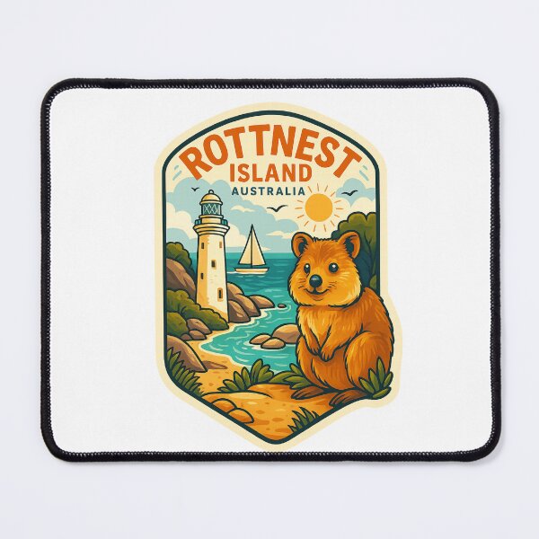 Item preview, Rottnest Island Lighthouse and Quokka – Western Australia Coastal designed and sold by Aryabek.