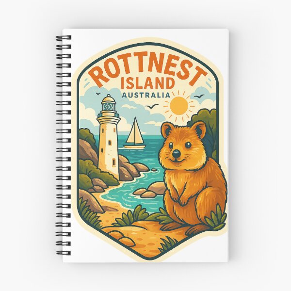 Item preview, Rottnest Island Lighthouse and Quokka – Western Australia Coastal designed and sold by Aryabek.