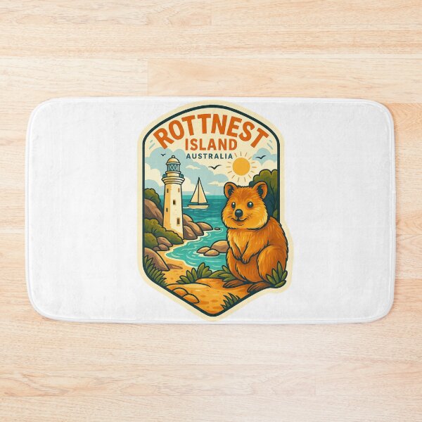 Item preview, Rottnest Island Lighthouse and Quokka – Western Australia Coastal designed and sold by Aryabek.