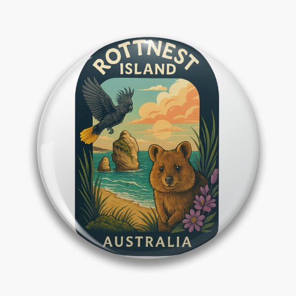 Item preview, Rottnest Island Wildlife – Quokka and Cockatoo Sunset Scene designed and sold by Aryabek.