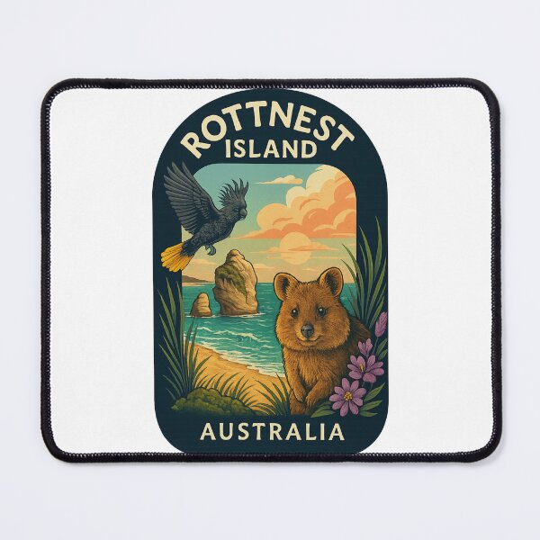 Item preview, Rottnest Island Wildlife – Quokka and Cockatoo Sunset Scene designed and sold by Aryabek.