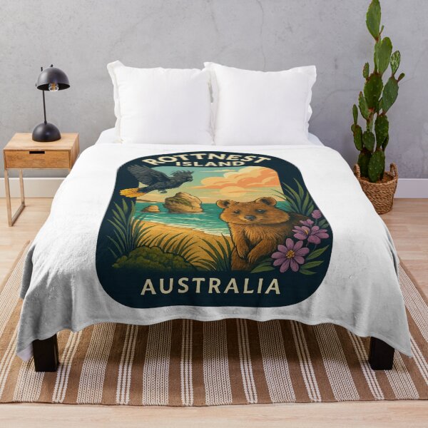 Item preview, Rottnest Island Wildlife – Quokka and Cockatoo Sunset Scene designed and sold by Aryabek.
