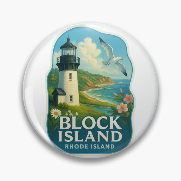 Item preview, Block Island Lighthouse View – Rhode Island Coastal Scene designed and sold by Aryabek.